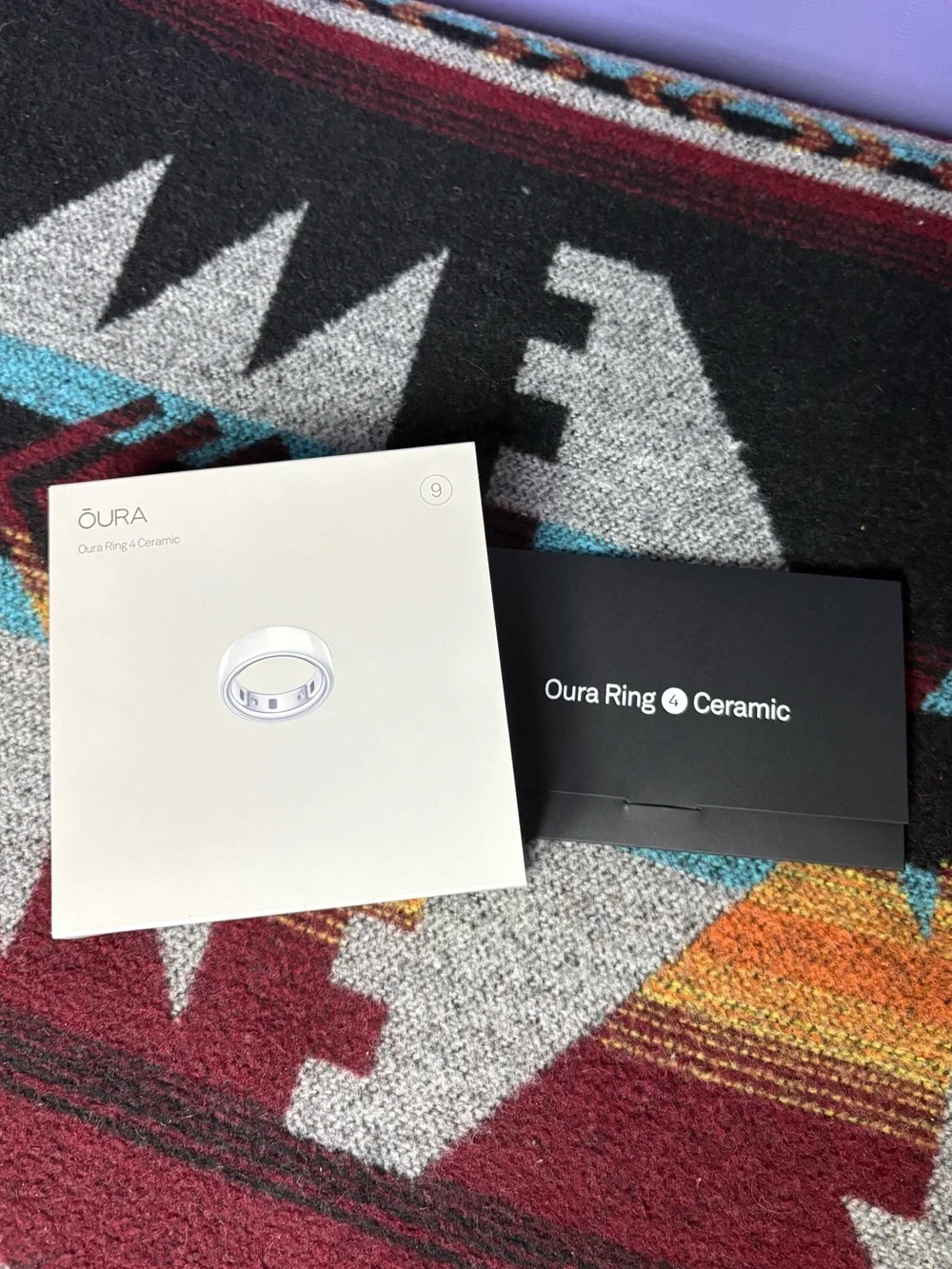 Oura Ring 4 - Ceramic White - Size 9